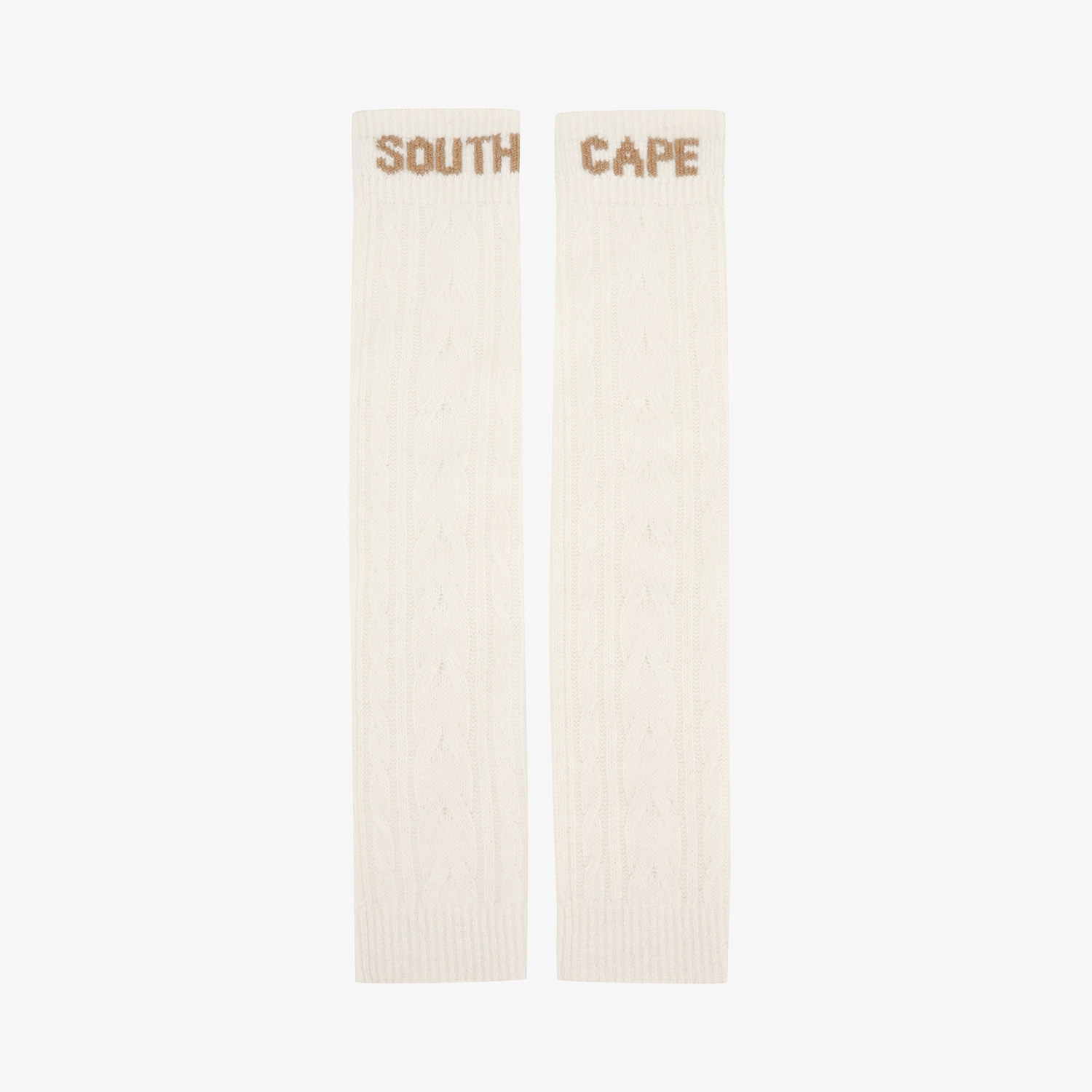 사우스케이프 여성 에어울 니트 레그 워머_아이보리