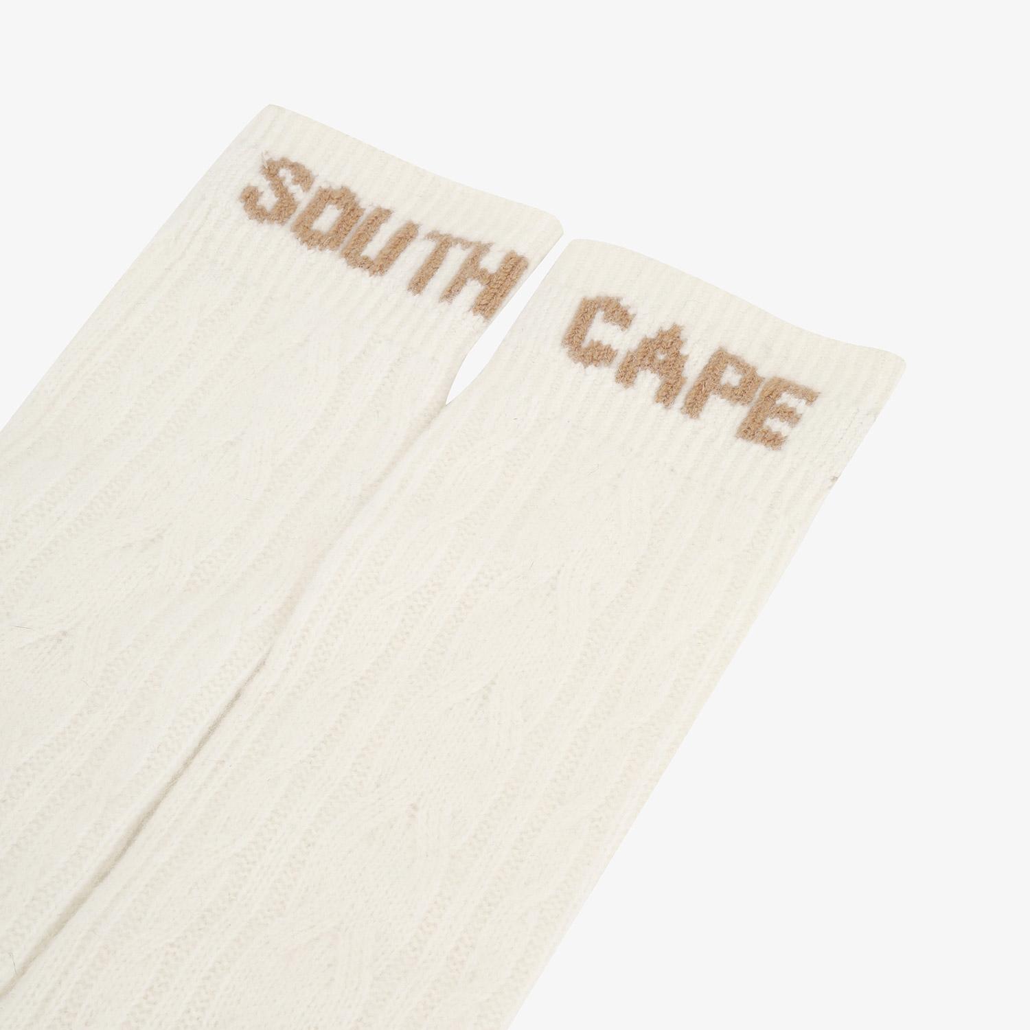 사우스케이프 여성 에어울 니트 레그 워머_아이보리