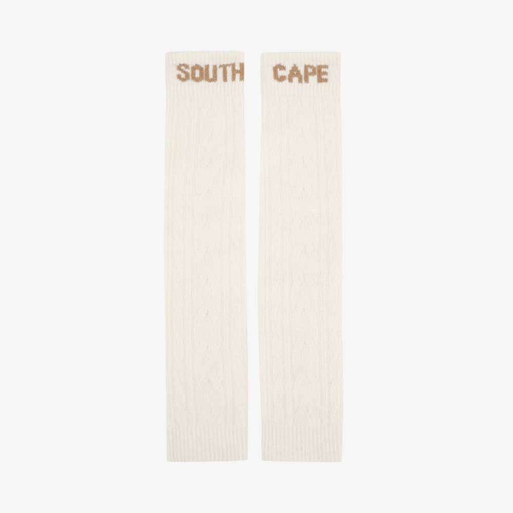 사우스케이프 여성 에어울 니트 레그 워머_아이보리