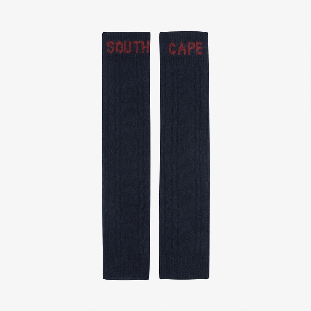 사우스케이프 여성 에어울 니트 레그 워머_네이비