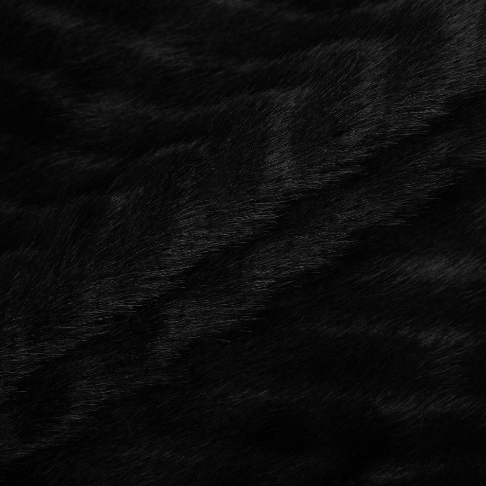 여성 사우스크로스 페이크 퍼 하이넥 리버시블 베스트_블랙