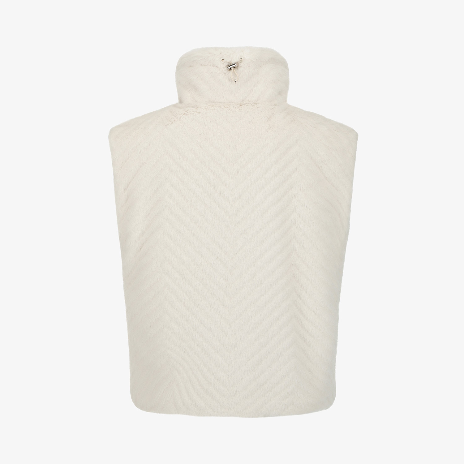 여성 사우스크로스 페이크 퍼 하이넥 리버시블 베스트_아이보리