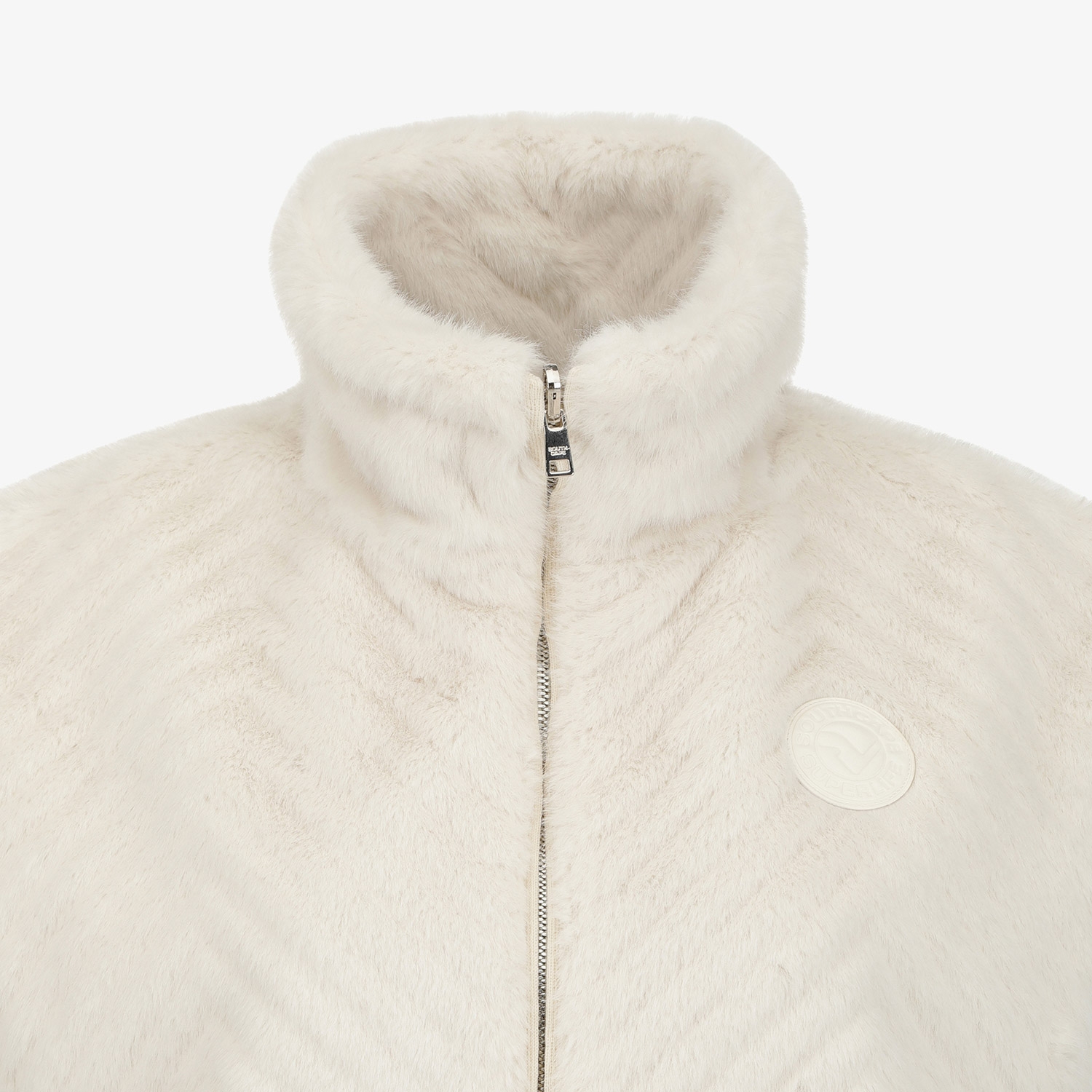 여성 사우스크로스 페이크 퍼 하이넥 리버시블 베스트_아이보리