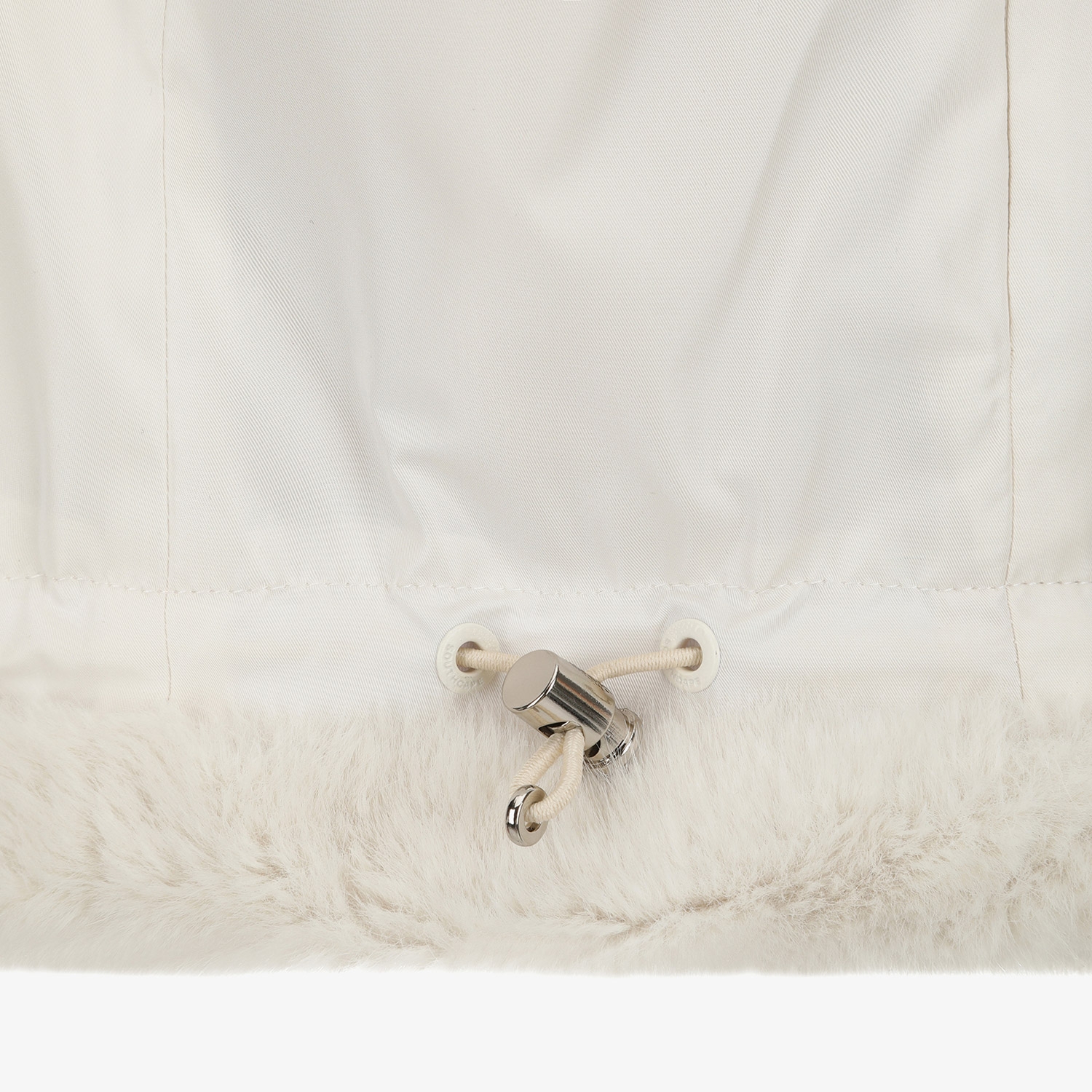 여성 사우스크로스 페이크 퍼 하이넥 리버시블 베스트_아이보리