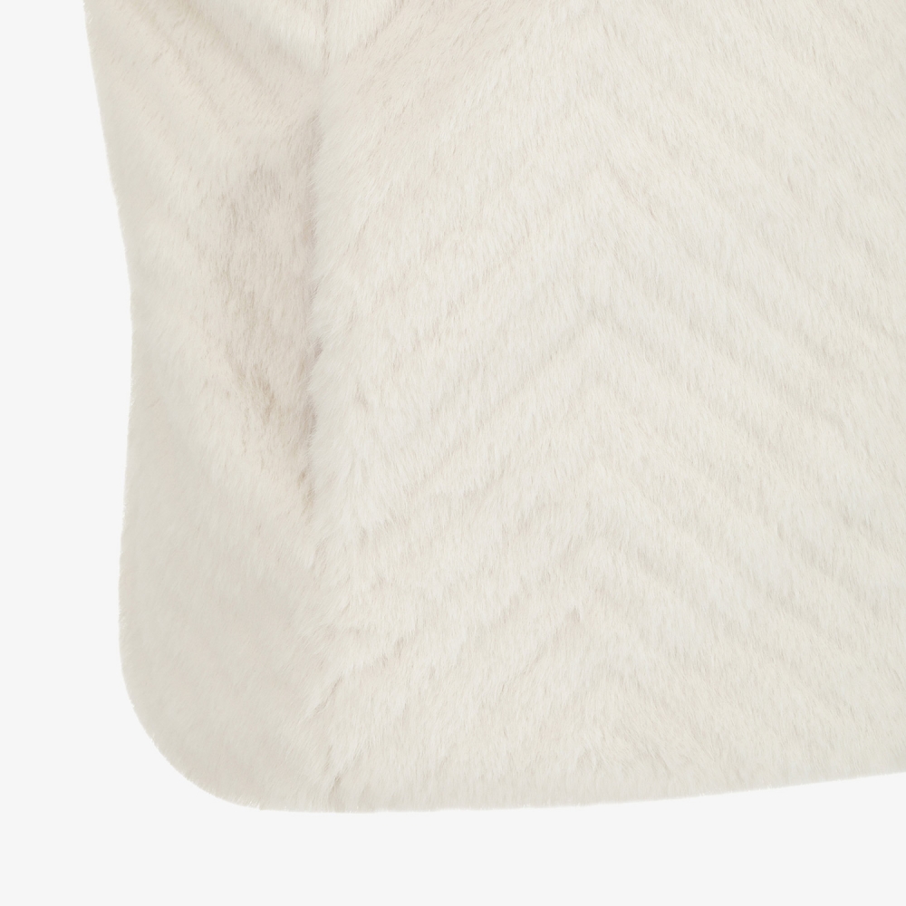 여성 사우스크로스 페이크 퍼 하이넥 리버시블 베스트_아이보리