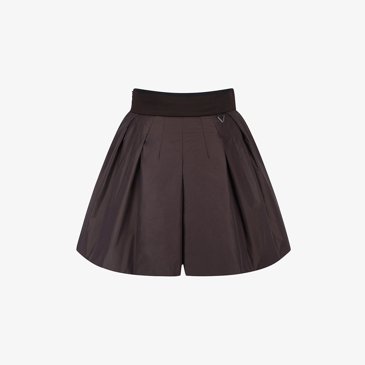 여성 사우스크로스 플리츠 패딩 스커트 팬츠_브라운