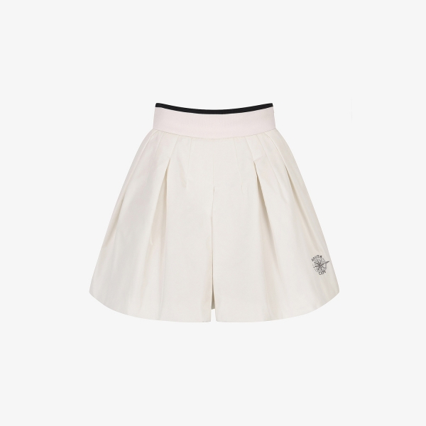 여성 사우스크로스 플리츠 패딩 스커트 팬츠_크림