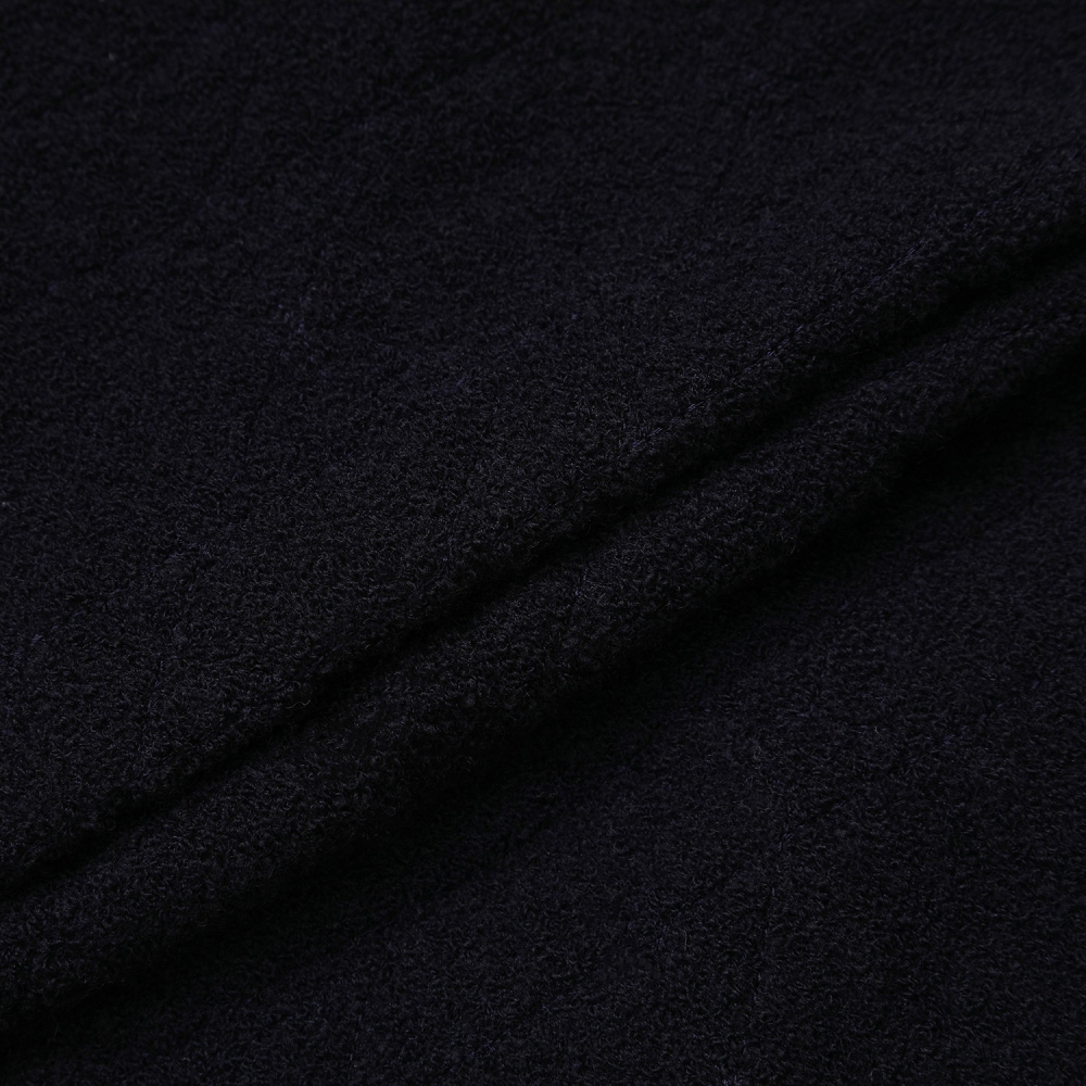 여성 사우스크로스 부클 울 니트 베스트_네이비