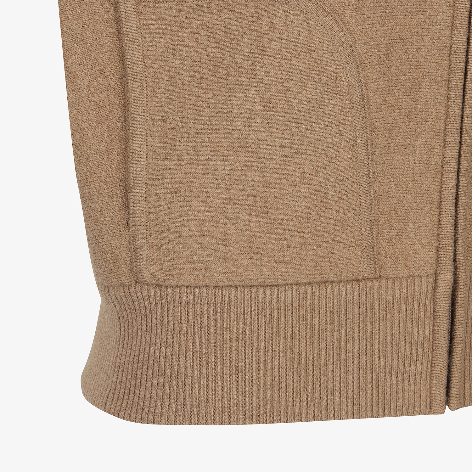 사우스케이프 여성 리버시블 자카드 니트 집업 베스트_베이지