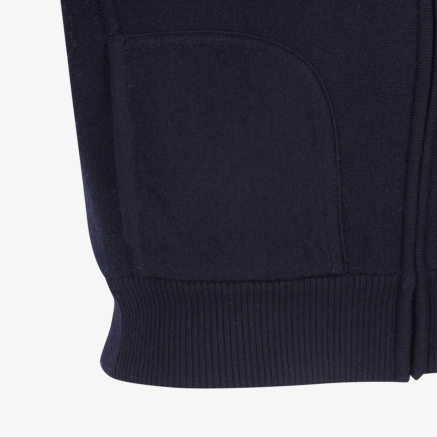 사우스케이프 여성 리버시블 자카드 니트 집업 베스트_네이비