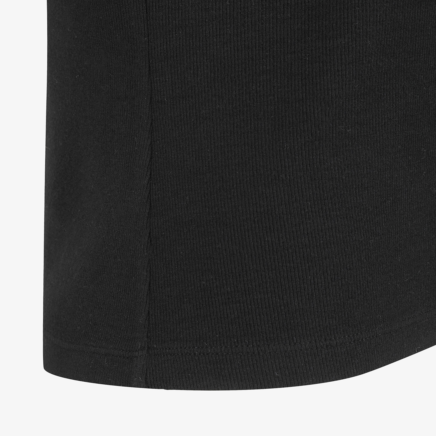 사우스케이프 여성 프릴 넥 울 하프 집업 티셔츠_블랙