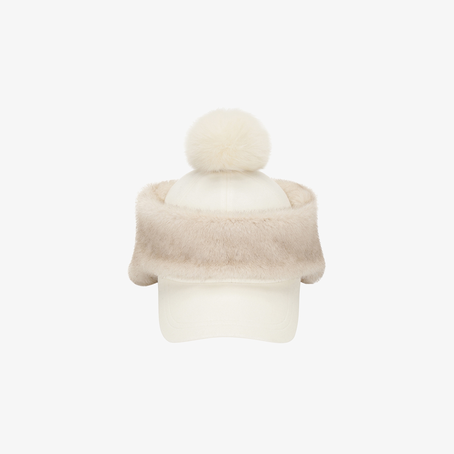 여성 사우스크로스 2-WAY 이어머프 볼캡_아이보리