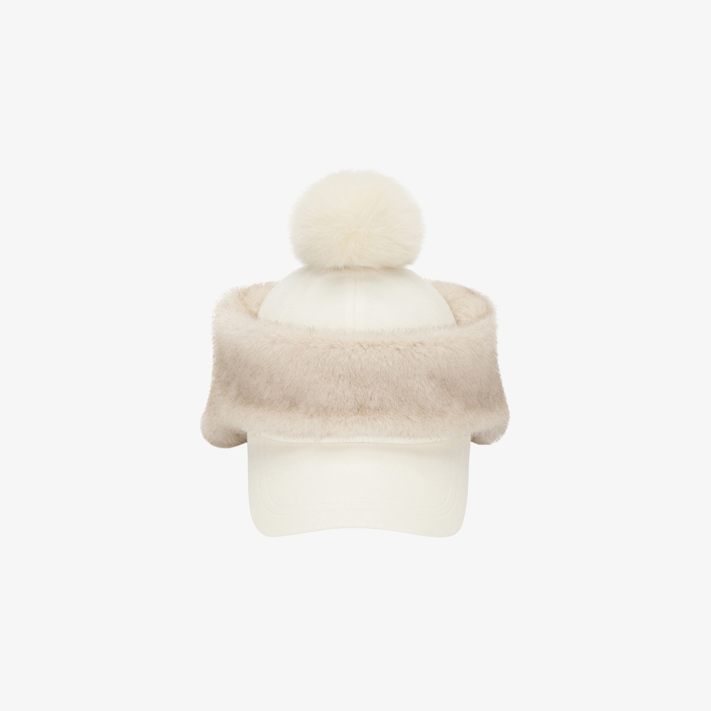 여성 사우스크로스 2-WAY 이어머프 볼캡_아이보리