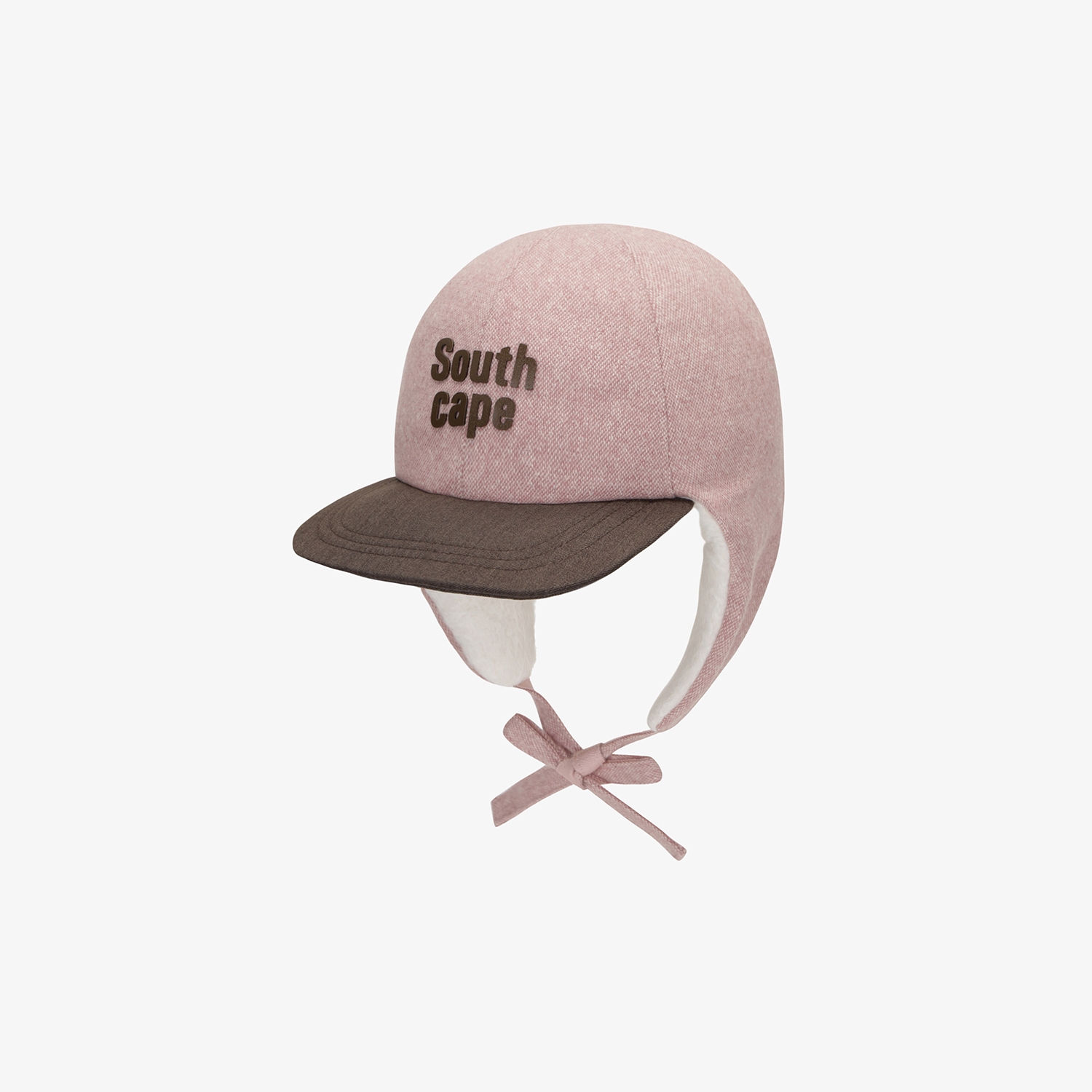 사우스케이프 여성 울블랜드 이어머프 볼캡_핑크