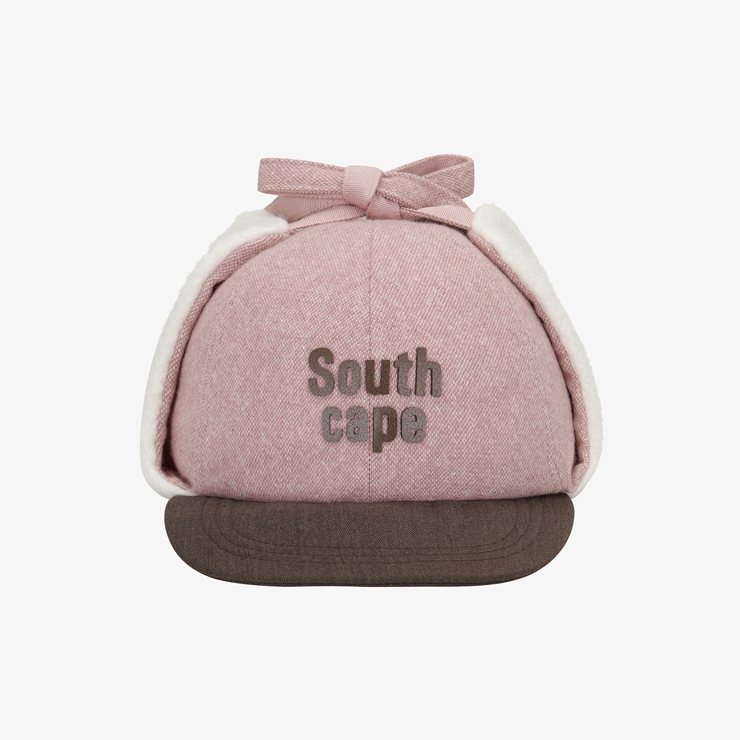 사우스케이프 여성 울블랜드 이어머프 볼캡_핑크