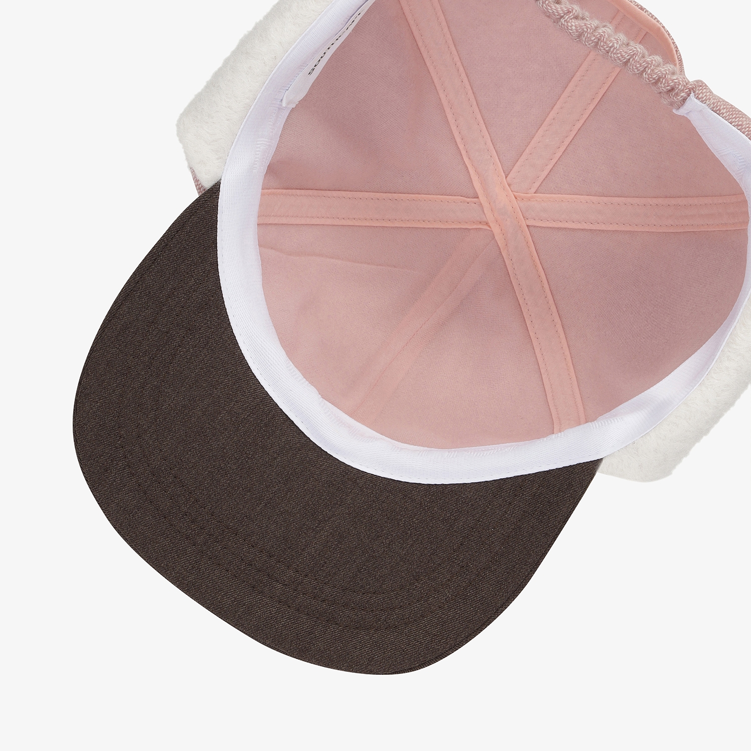 사우스케이프 여성 울블랜드 이어머프 볼캡_핑크