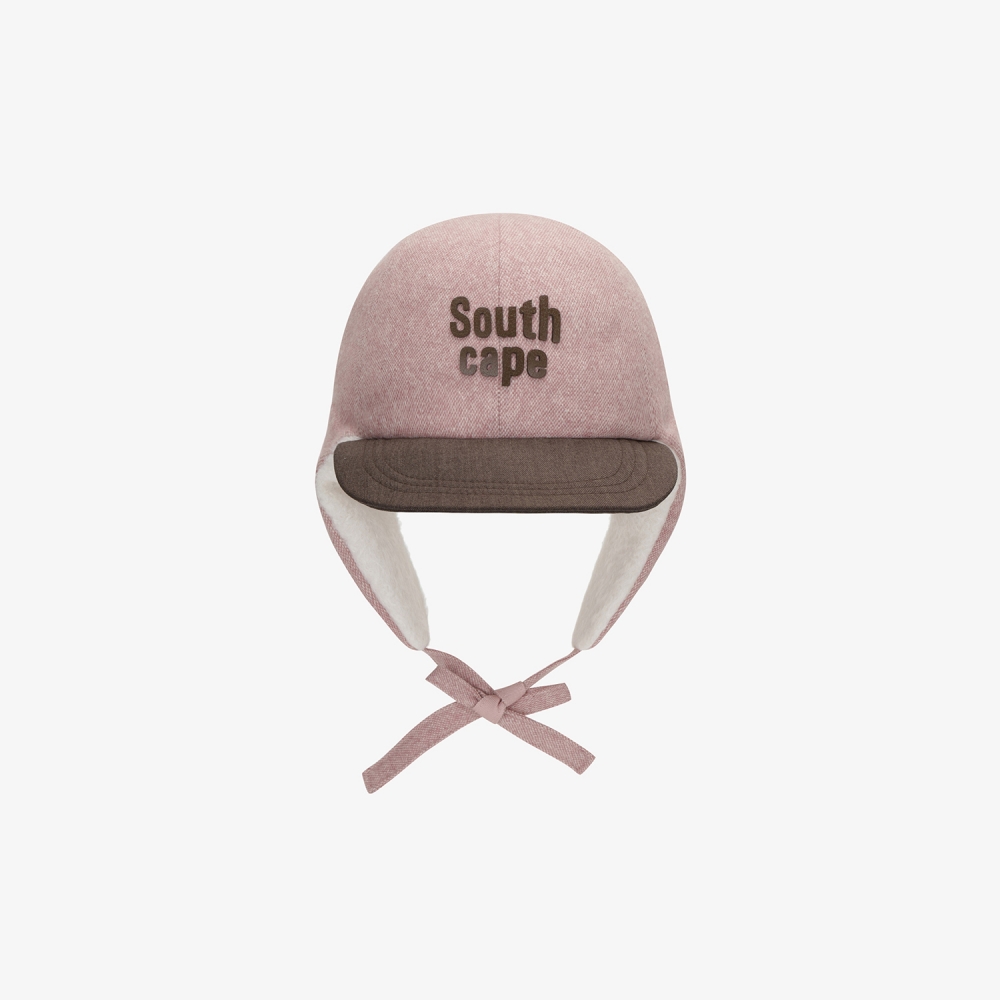 사우스케이프 여성 울블랜드 이어머프 볼캡_핑크
