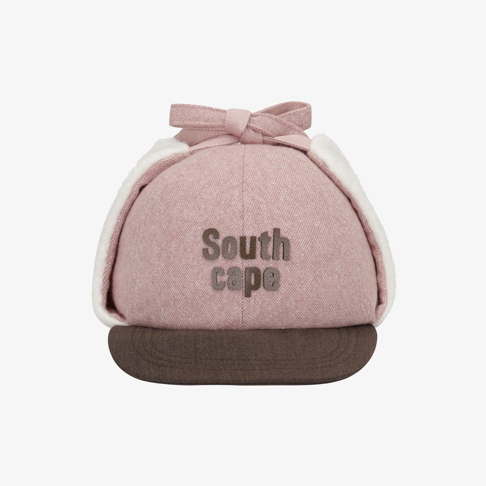 사우스케이프 여성 울블랜드 이어머프 볼캡_핑크