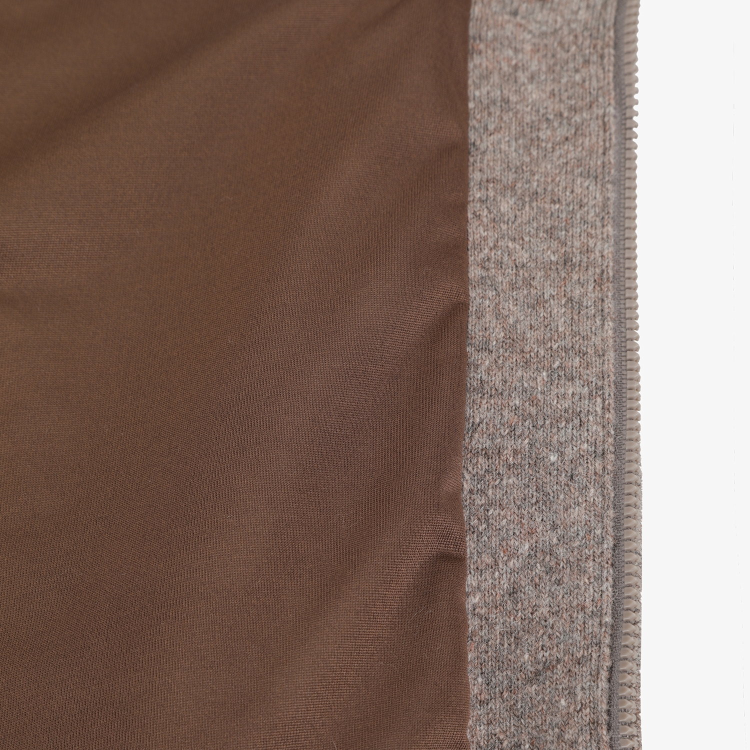 여성 사우스크로스 패턴 캐시미어 니트 후드 집업_멜란지 베이지