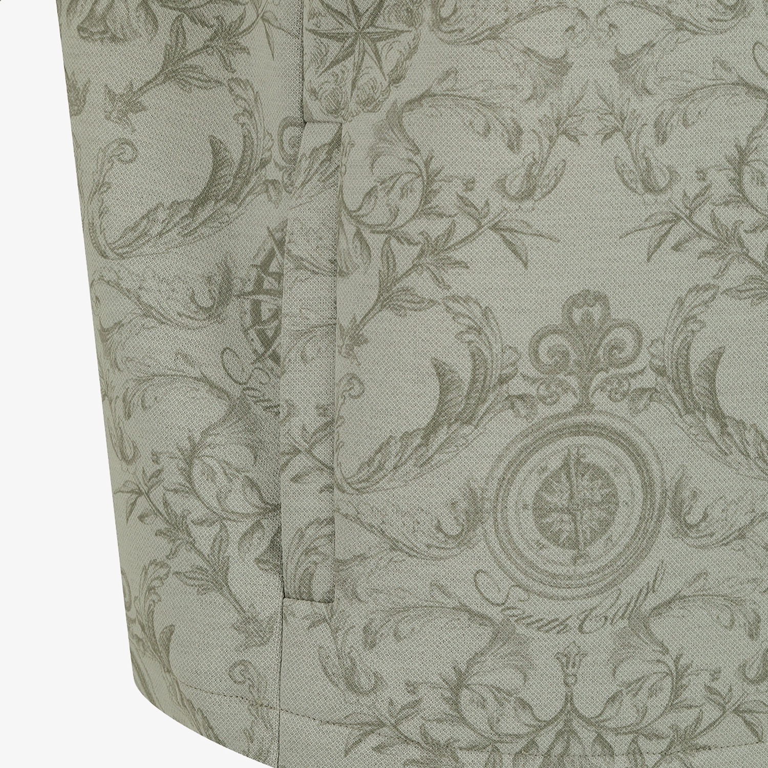 여성 사우스크로스 프린트 저지 집업 후드 티셔츠_카키