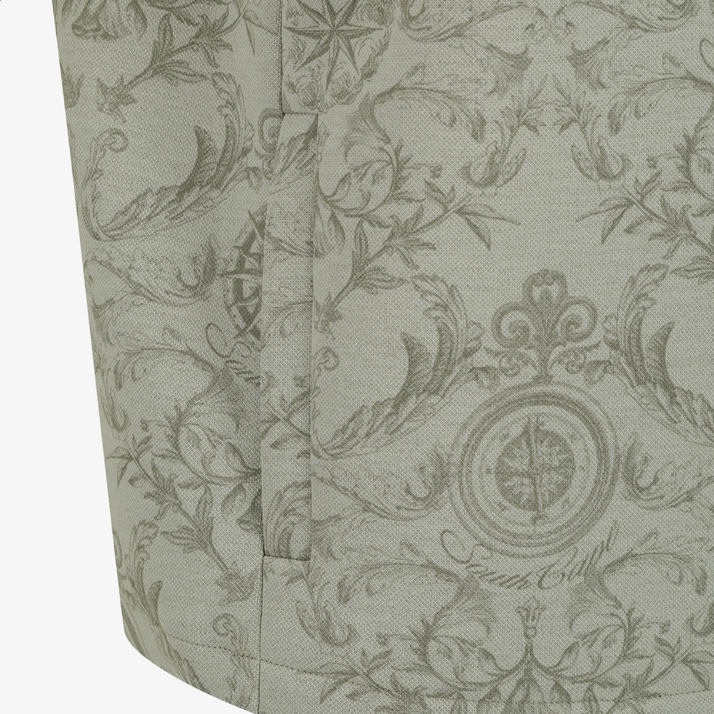 여성 사우스크로스 프린트 저지 집업 후드 티셔츠_카키