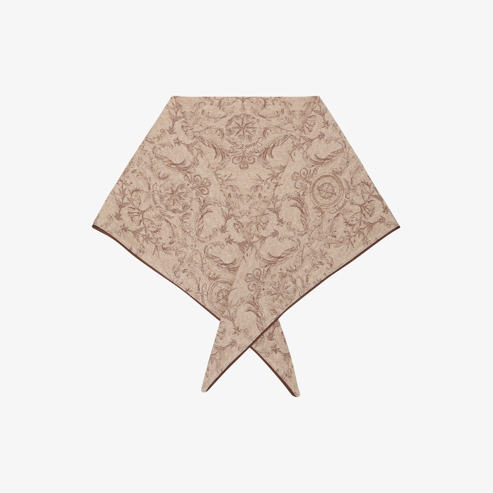 여성 사우스크로스 트라이앵글 스카프_베이지