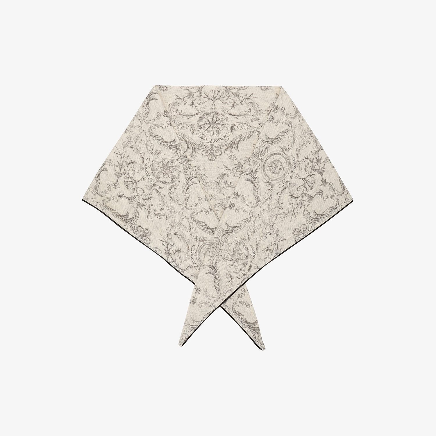 여성 사우스크로스 트라이앵글 스카프_그레이 베이지