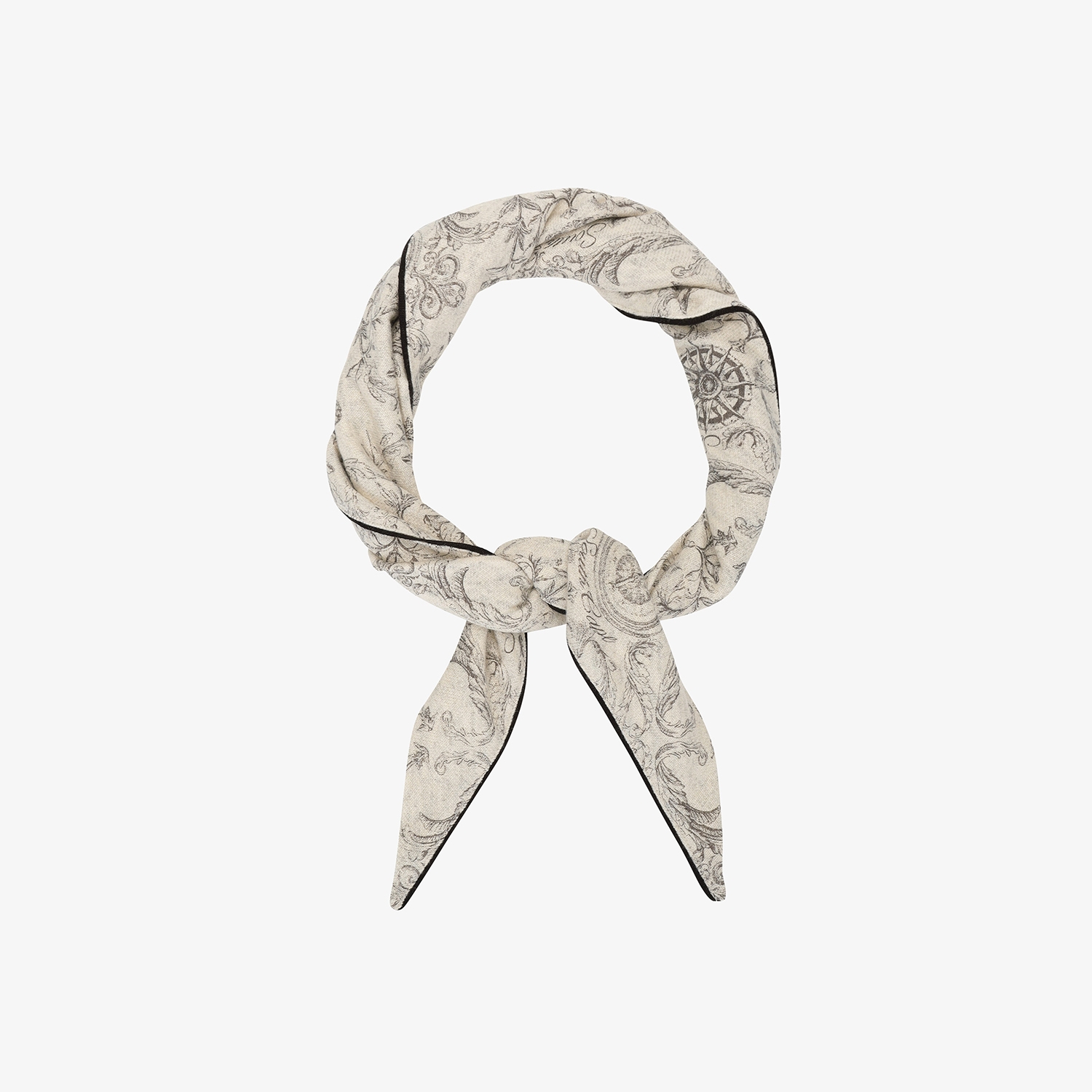 여성 사우스크로스 트라이앵글 스카프_그레이 베이지