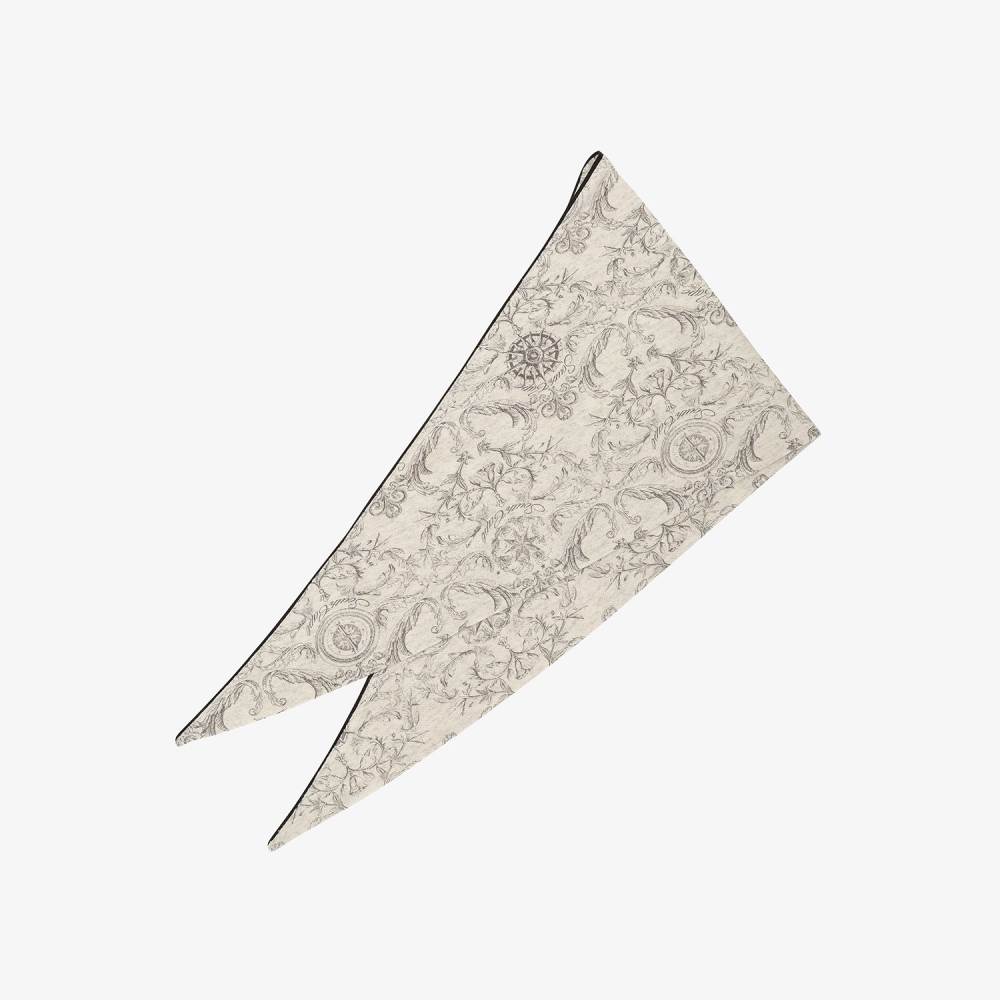 여성 사우스크로스 트라이앵글 스카프_그레이 베이지