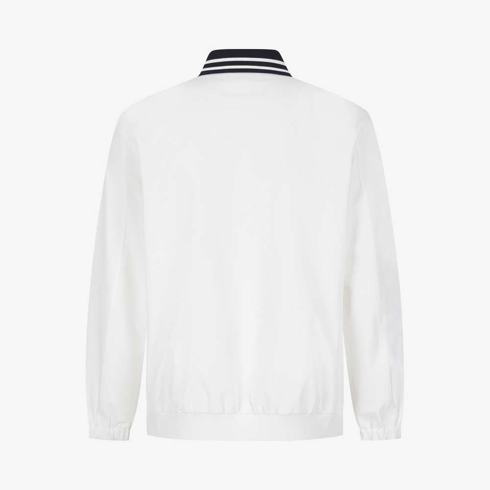 남성 사우스크로스 배색 카라 점퍼_화이트