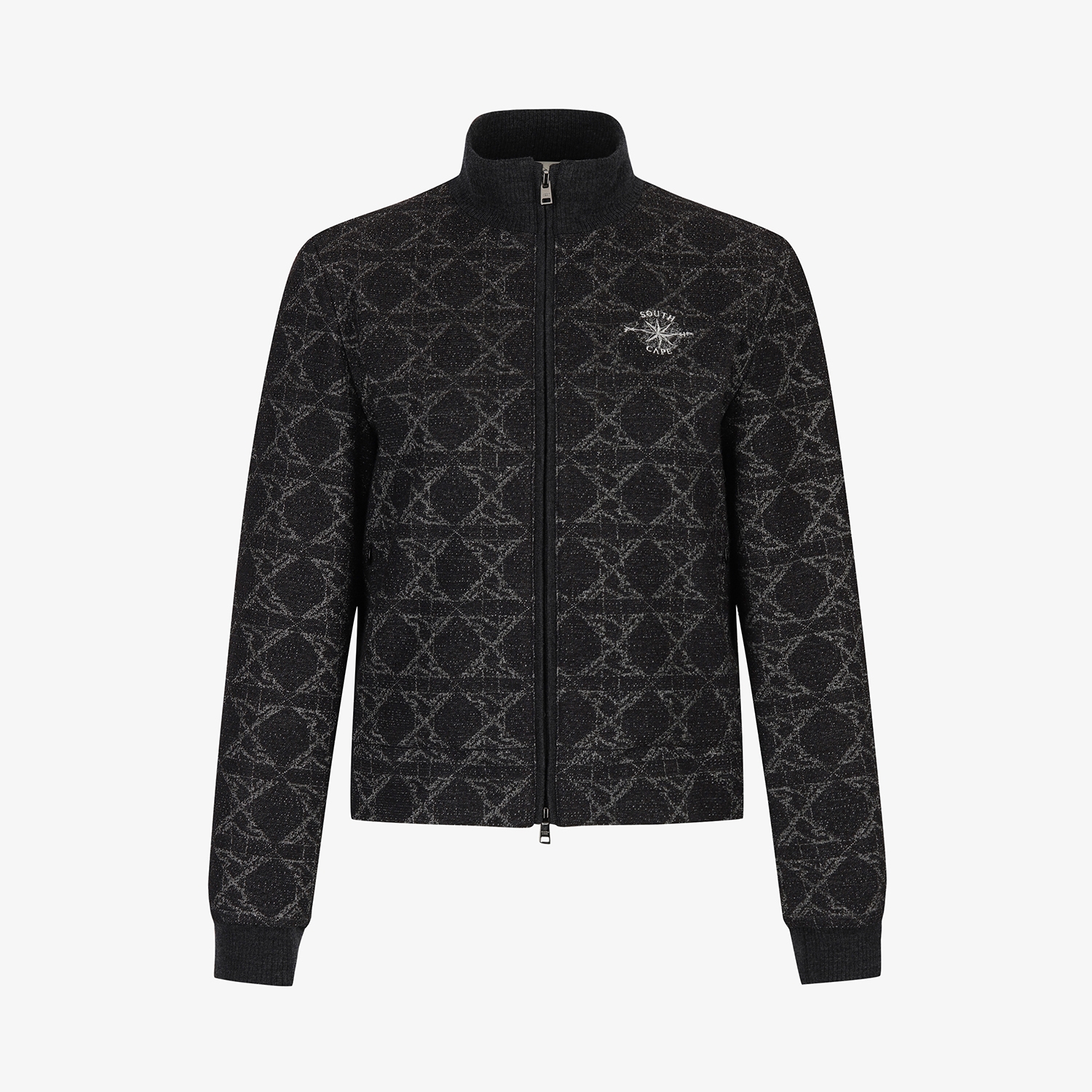 여성 사우스크로스 볼란테 트위드 패딩 점퍼_블랙