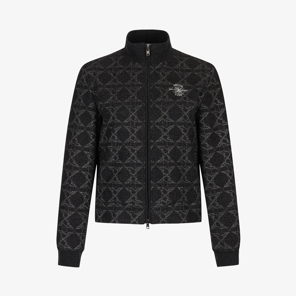 여성 사우스크로스 볼란테 트위드 패딩 점퍼_블랙