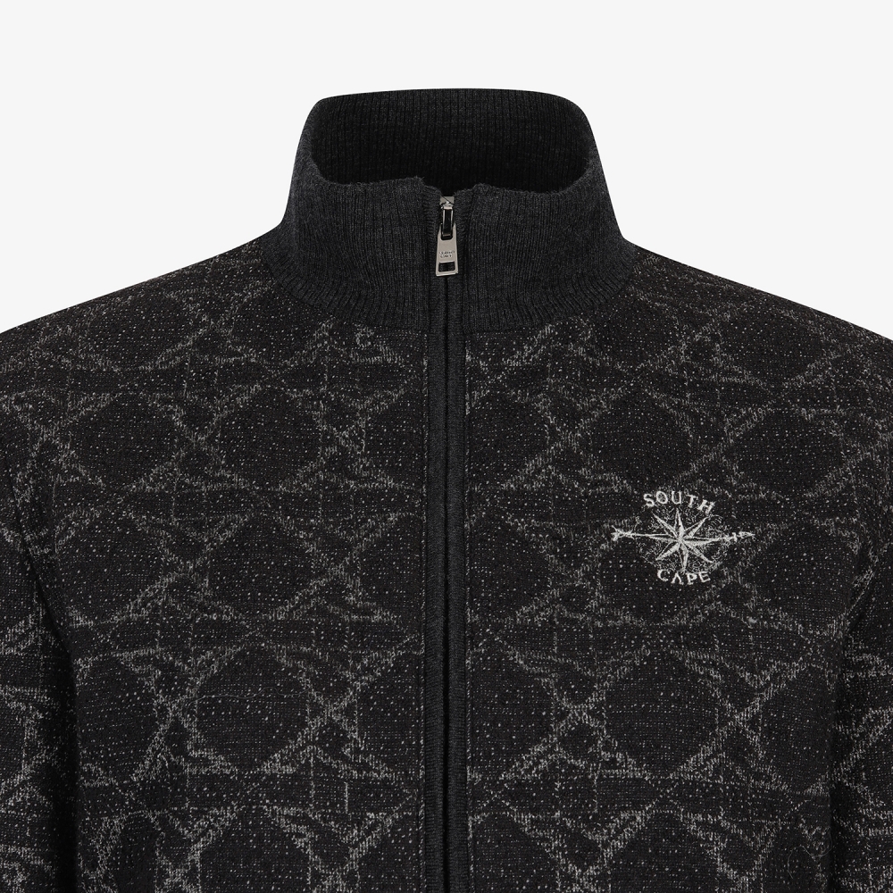 여성 사우스크로스 볼란테 트위드 패딩 점퍼_블랙