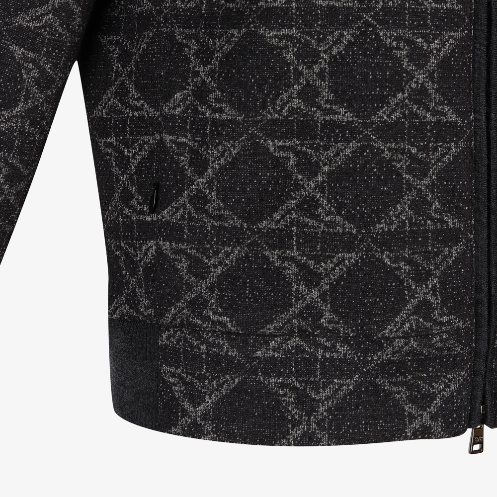 여성 사우스크로스 볼란테 트위드 패딩 점퍼_블랙