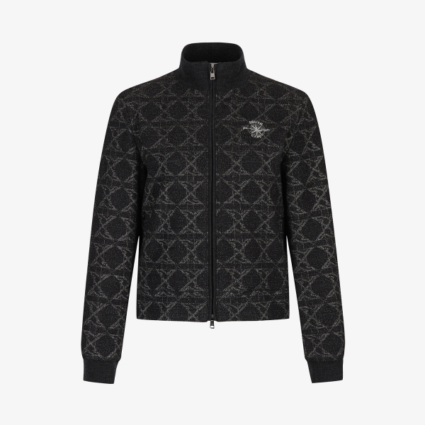 여성 사우스크로스 볼란테 트위드 패딩 점퍼_블랙