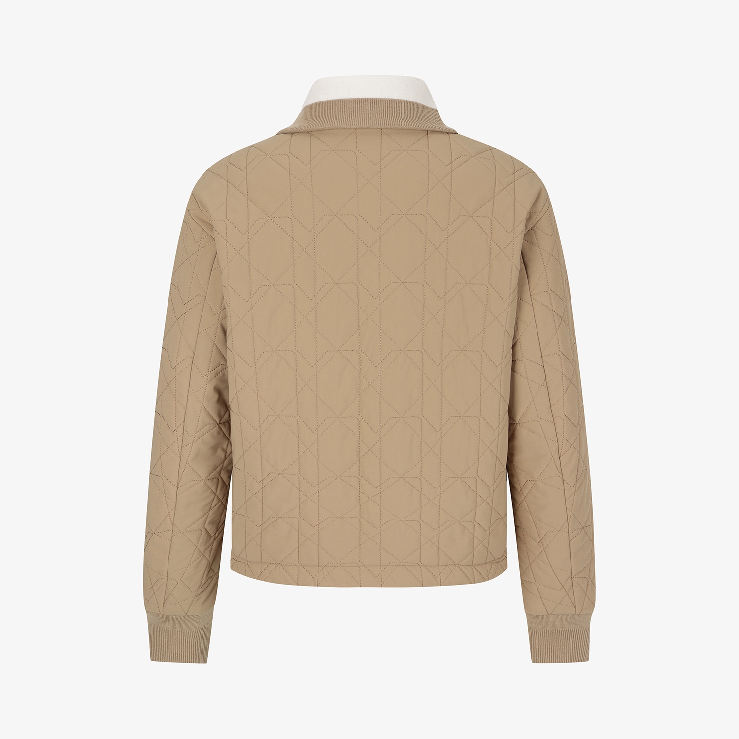 여성 사우스크로스 볼란테 퀼팅 하이넥 패딩 점퍼_베이지