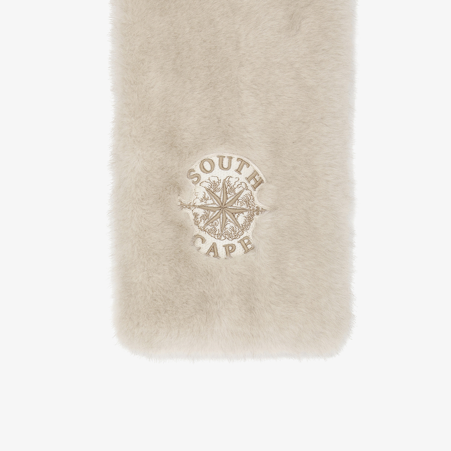 사우스케이프 여성 퀼팅 퍼 리버시블 넥 워머_베이지