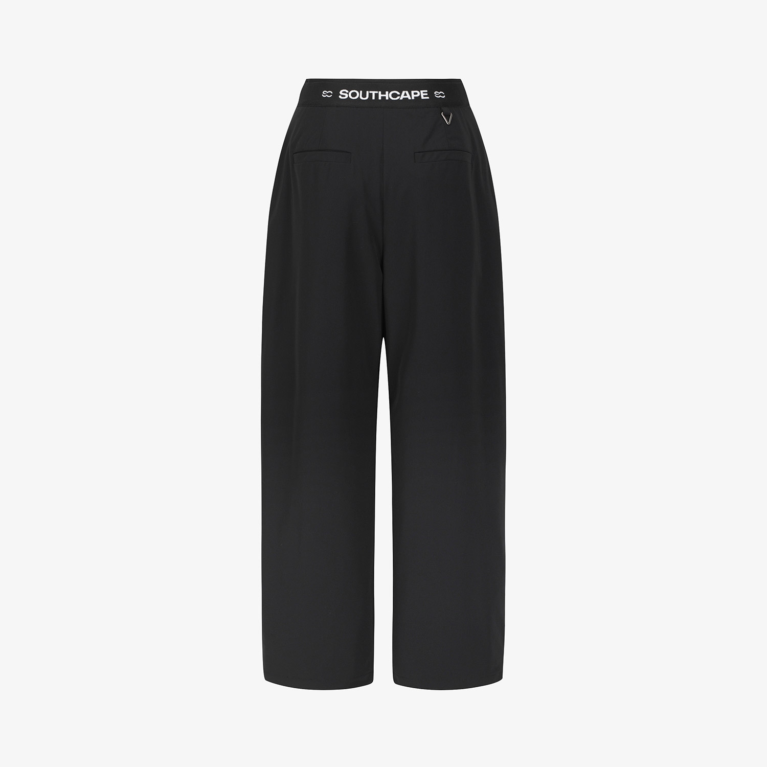 사우스케이프 여성 핀턱 소프트 패딩 와이드 팬츠_블랙