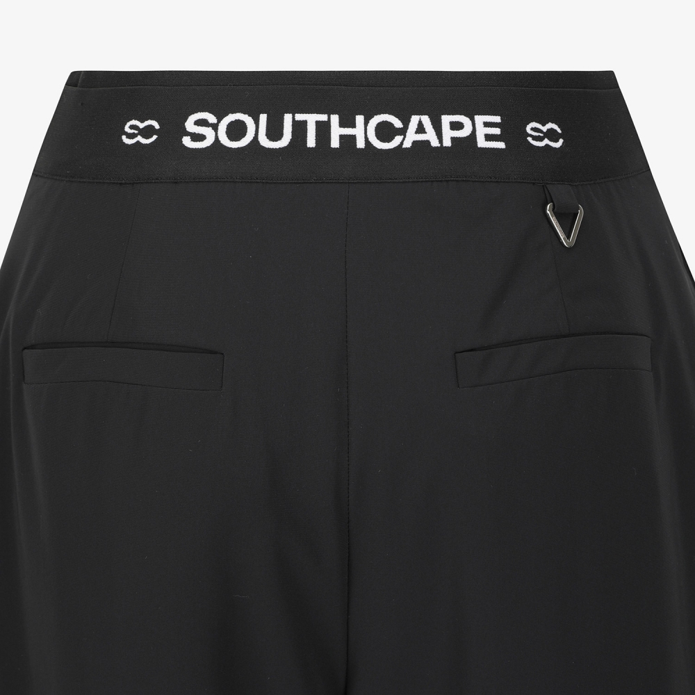 사우스케이프 여성 핀턱 소프트 패딩 와이드 팬츠_블랙