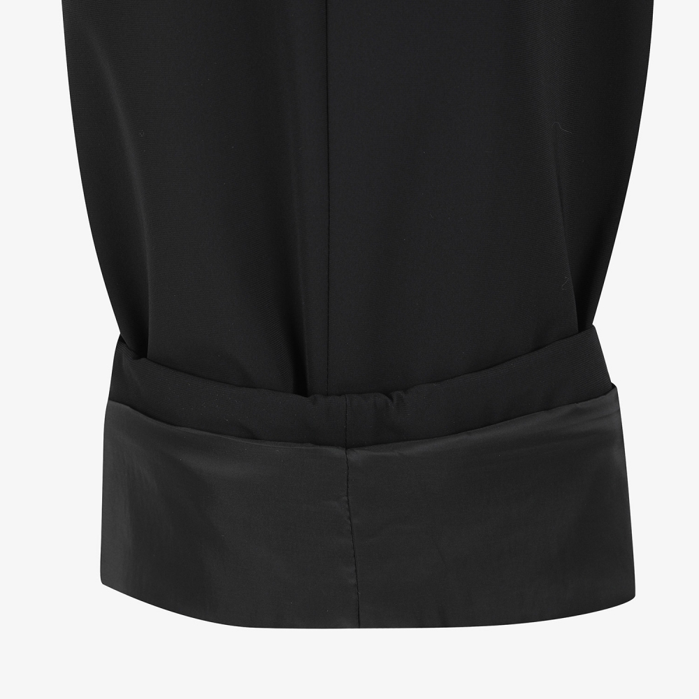 사우스케이프 여성 핀턱 소프트 패딩 와이드 팬츠_블랙