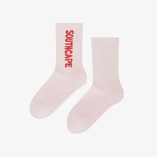 사우스케이프 여성 레터링 로고 삭스_라이트 핑크