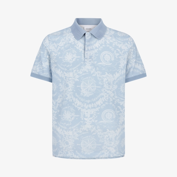 남성 사우스크로스 올오버 패턴 티셔츠_블루