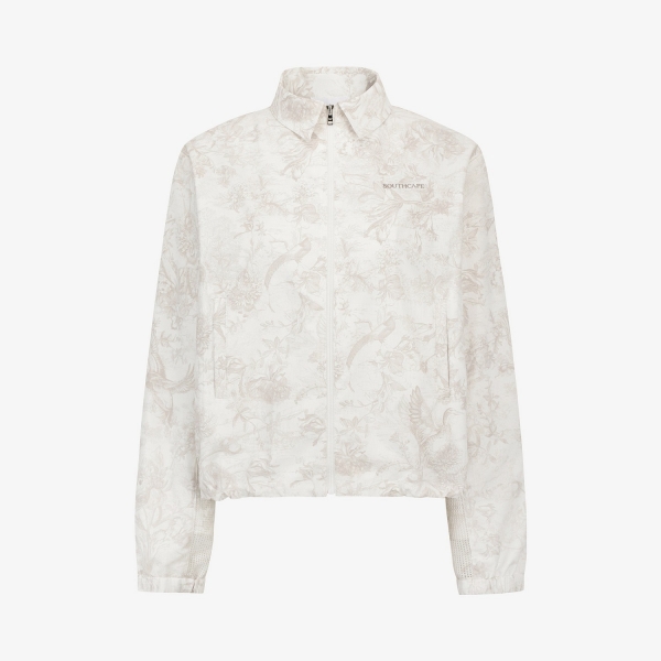 사우스케이프 여성 블라썸 패턴 집업 점퍼_라이트 베이지
