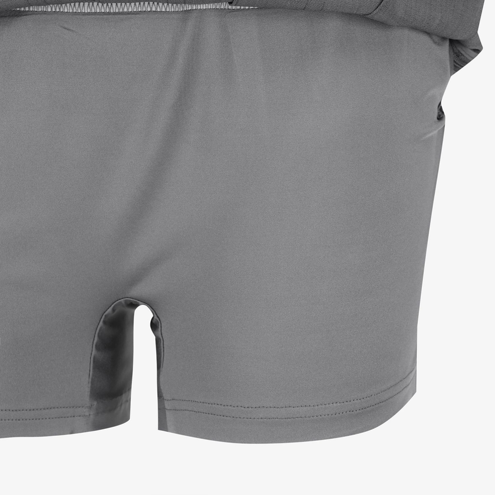 사우스케이프 여성 벨트백 플리츠 스커트_그레이