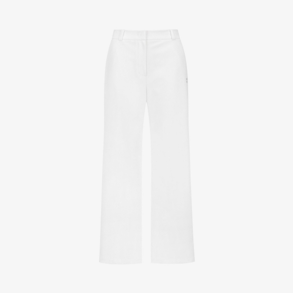 사우스케이프 여성 SC 로고 밴드 와이드 팬츠_화이트