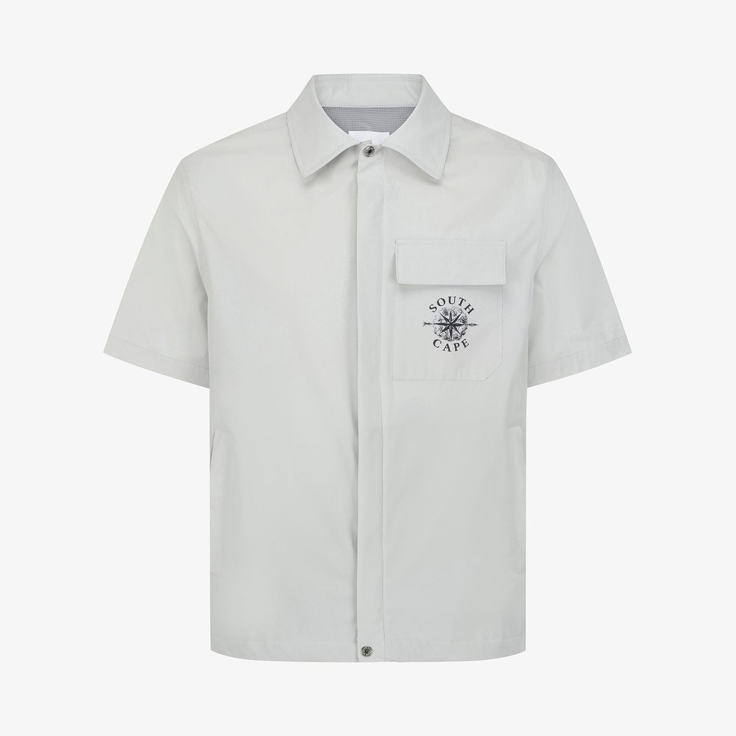 남성 사우스크로스 아웃 포켓 반팔 점퍼_라이트 그레이