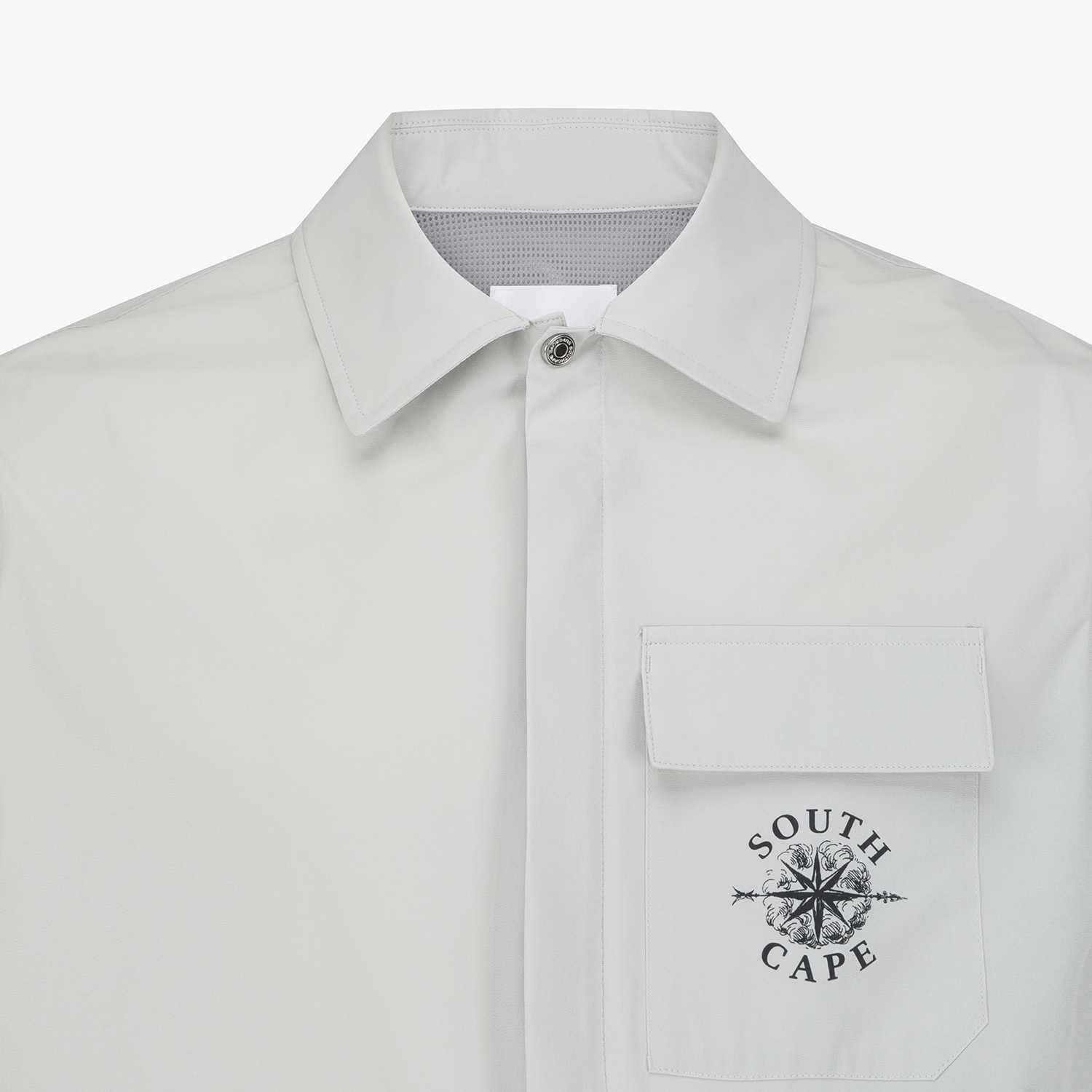 남성 사우스크로스 아웃 포켓 반팔 점퍼_라이트 그레이