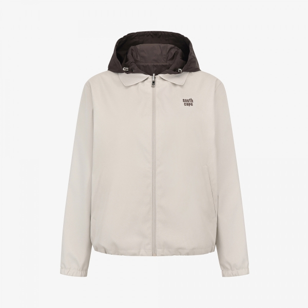 사우스케이프 여성 리버시블 후드 집업 점퍼_샌드