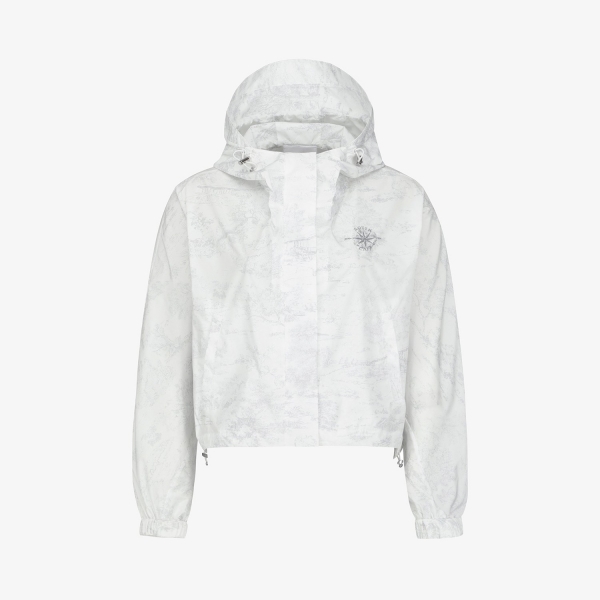 사우스케이프 여성 남해 헤리티지 프린트 크롭 후드 점퍼_라이트 그레이