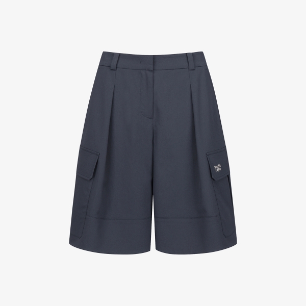 사우스케이프 여성 아웃포켓 와이드 버뮤다 팬츠_네이비